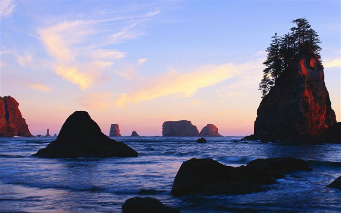 Sea Stacks-Natural landscape fondo de pantalla HD Vistas:12515