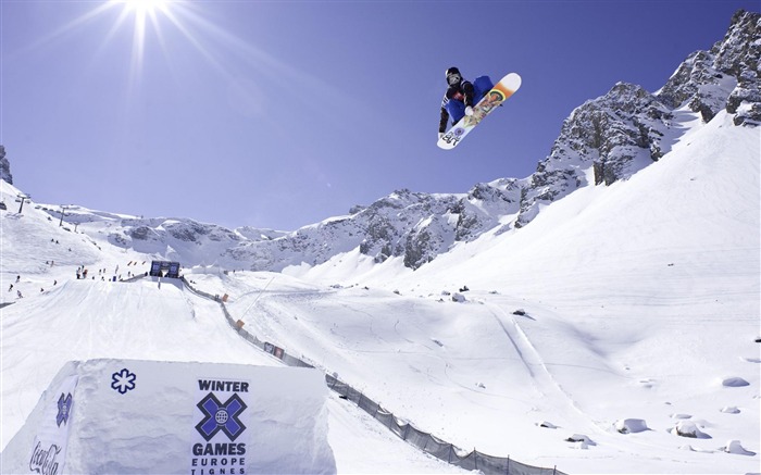 Fondo de fotografía de deportes de snowboard Vistas:21228