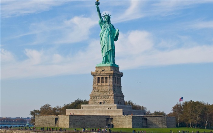 Estatua de la libertad, nueva york, ciudad, arquitectura, papel pintado Vistas:29420