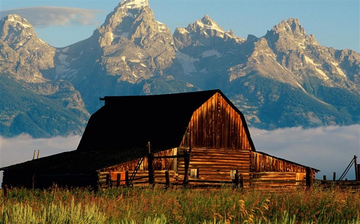 Wyoming United States Huts-自然风景高清壁纸 浏览:13060