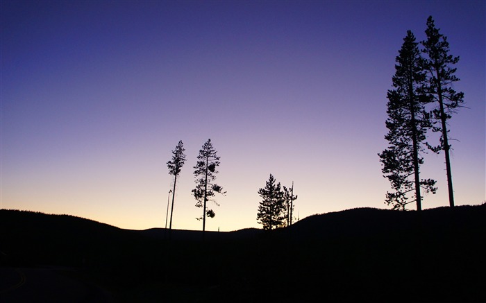 soir-Paysage de montagne fonds d'écran Vues:14122