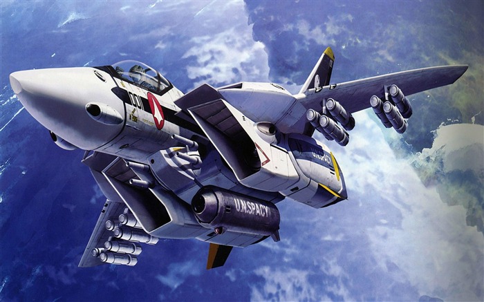 aviones de combate anime-Military aircraft fondo de pantalla HD Vistas:57862