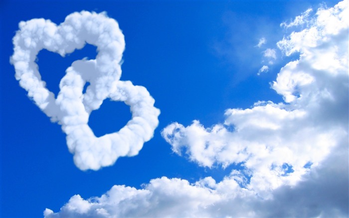 corazones en nubes-amor fondo de pantalla Vistas:34744