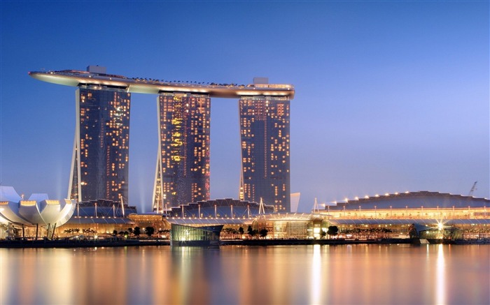 marina bay sands-city architecture fondo de pantalla Vistas:25578