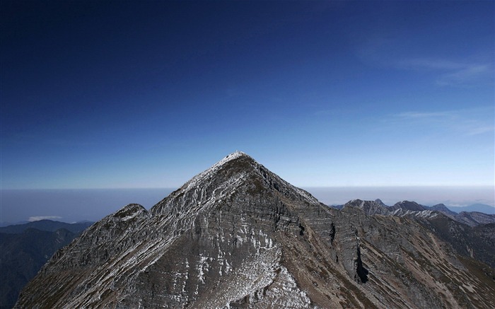 pico da montanha - cenário da paisagem da montanha Visualizações:12988