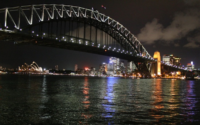 sidney by night bay bridge-City Landscape Wallpaper Views:15438 Date:2012/5/6 12:20:15