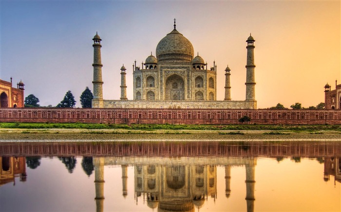 Taj mahal india-Papel de parede da fotografia de viagem Visualizações:22865