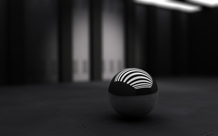 3d black ball-Abstract Design wallpaper Visualizações:29121