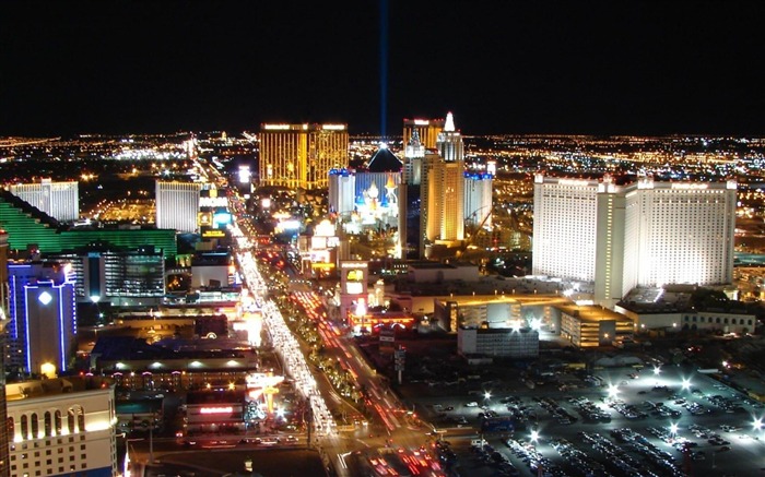 Papel de parede da fotografia da noite da cidade de Las Vegas Strip Visualizações:19118