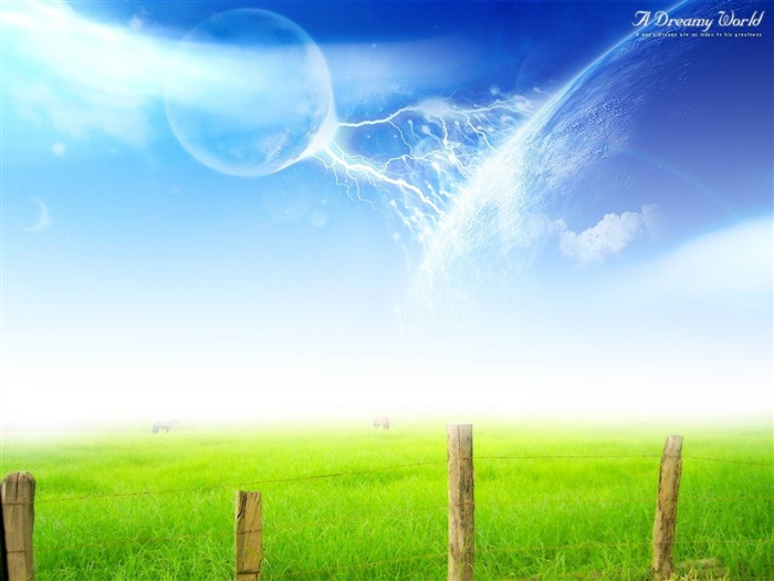 bright dreamy world-Dreamy and Fantasy wallpaper Views:12042 Date:2012/6/3 12:25:34