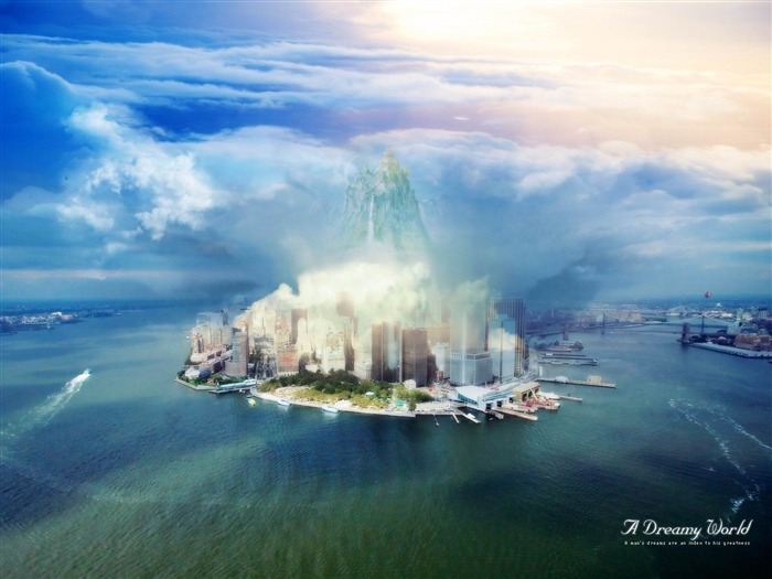 dreamy city world-Dreamy and Fantasy wallpaper Views:10943 Date:2012/6/3 12:30:18