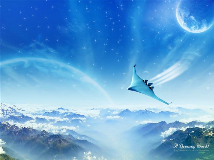 dreamy jet world-Dreamy and Fantasy wallpaper Views:10054 Date:2012/6/3 12:31:15