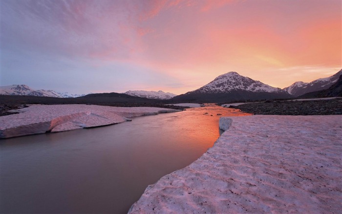 puesta de sol alsek river-rivers Paisaje Fondos de escritorio Vistas:9639