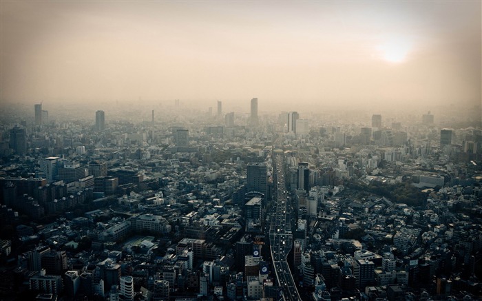 smog tokyo-fond d'écran paysage Japon Vues:19869