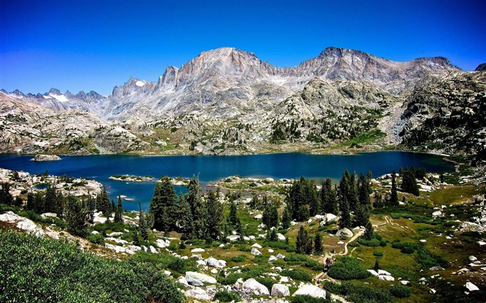 Lac arbres de la montagne-Fonds d'écran Nature Vues:10969