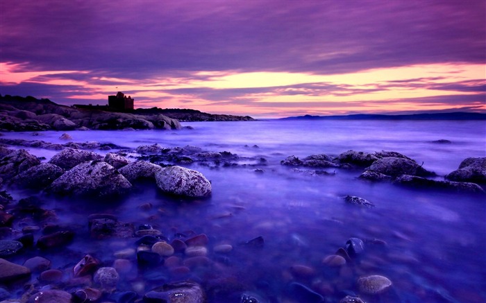 Purple Sunset Photo-natural landscape fondo de pantalla Vistas:19194