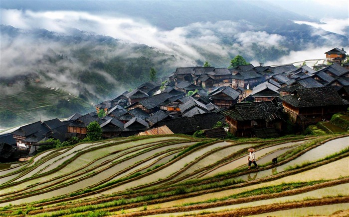 Xijiang Miao Village Guizhou China-Natureza rios Paisagem Wallpaper Visualizações:28876