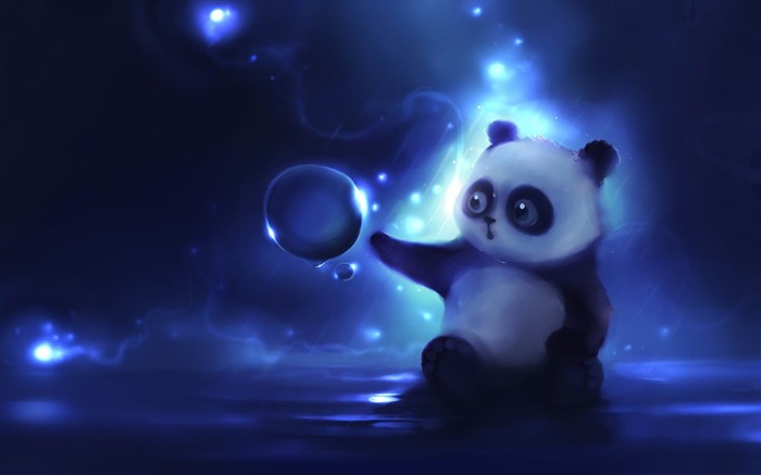 curious panda-Fantasy painting wallpaper Views:41981 Date:2012/7/4 19:21:51