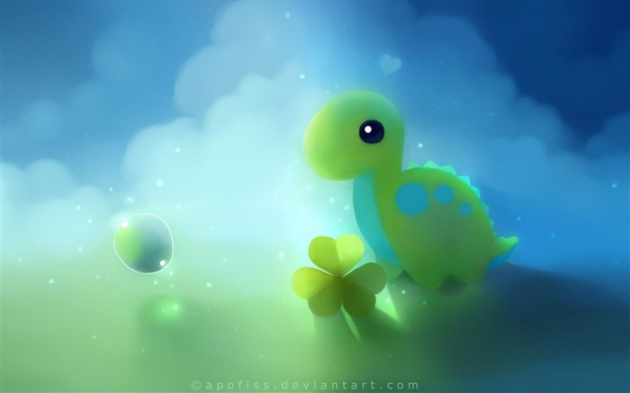 cute dino-Fantasy painting wallpaper Views:24702 Date:2012/7/4 19:22:31