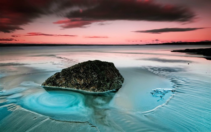 exposição longa - papel de parede da paisagem da praia Visualizações:10729