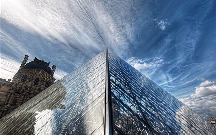 Musée du Louvre à Paris-Paysage France fond d'écran Vues:14763