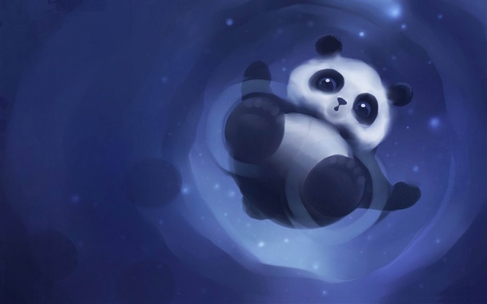 panda walking on water-Fantasy painting wallpaper Views:31396 Date:2012/7/4 19:29:15