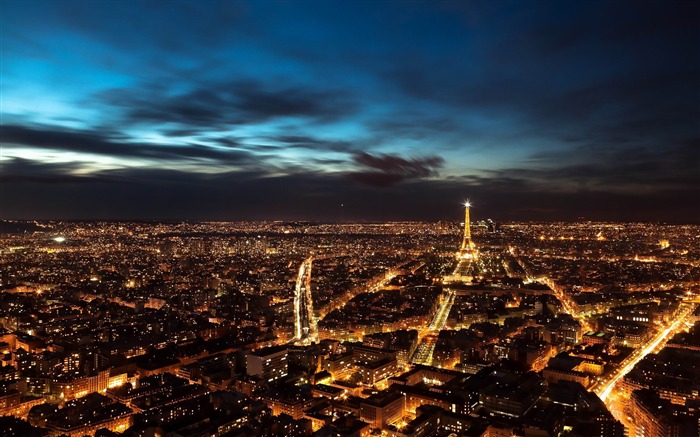 paris lumières de la ville-Paysage France fond d'écran Vues:32590