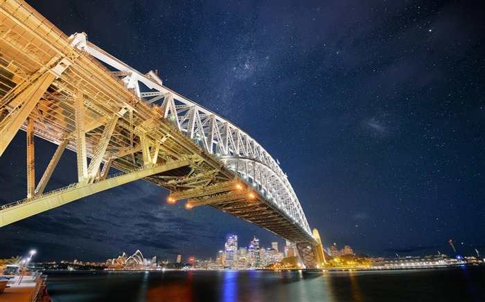 悉尼大桥夜-城市旅游风景壁纸 浏览:9006