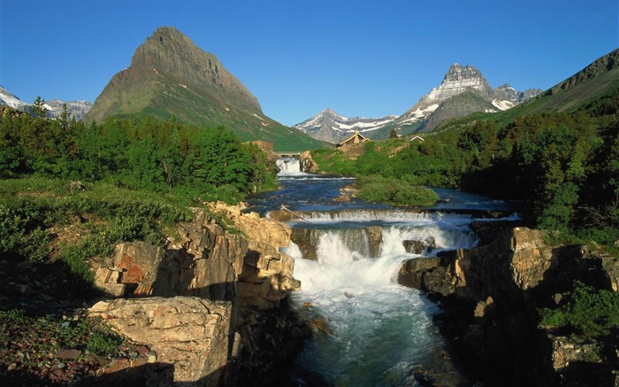 Glacier National Park-fond d'écran Paysage Vues:13526