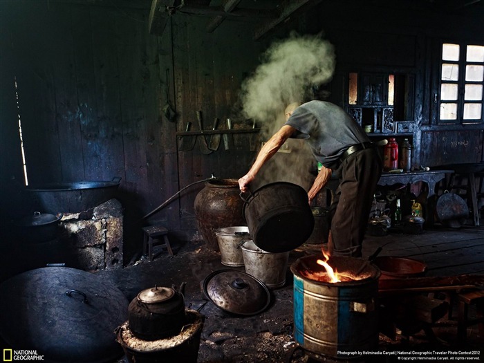 Man Faire Tofu-Fond d'écran National Geographic Vues:12705