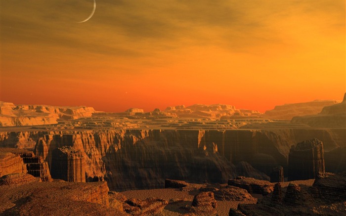 Sunset Canyon-natural landscape wallpaper Views:13923 Date:2012/8/5 9:54:17