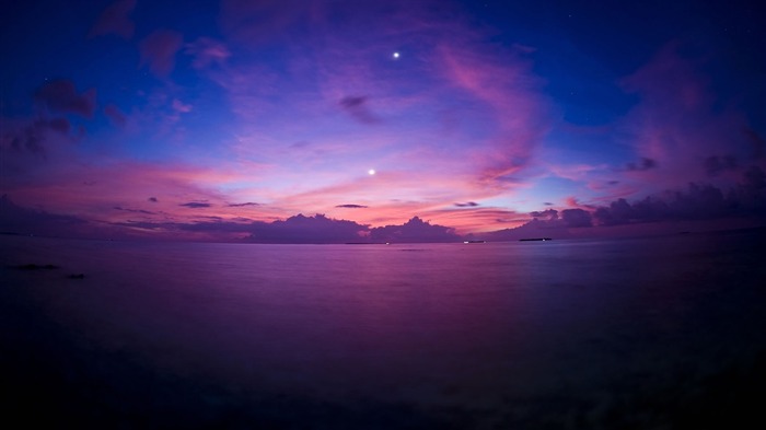 puesta de sol sobre el mar-Naturaleza paisaje fondo de pantalla Vistas:15352