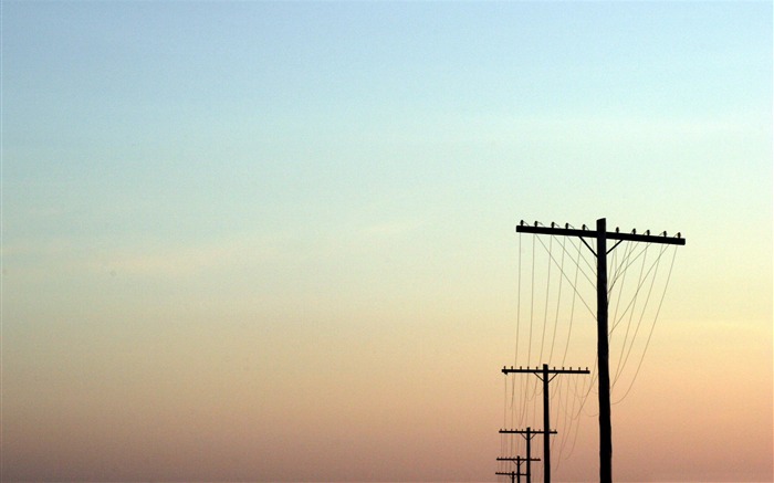 telegraph poles-Fonds d'écran Nature Vues:14738