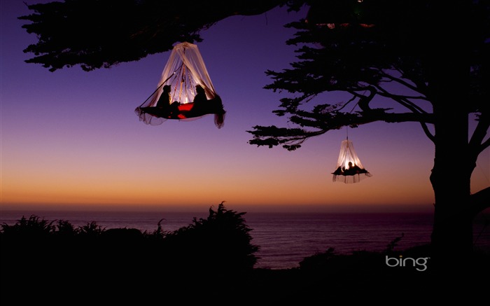 Le camping California Coast grimpeur sur la route-Fond d'écran Bing Vues:90001