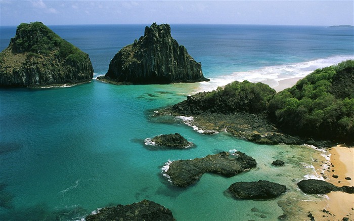 Fernando Noronha au Brésil Plage-fond d'écran paysage naturel Vues:29085