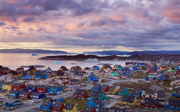 Groenland ville d'Ilulissat-Fond d'écran Bing Vues:71950