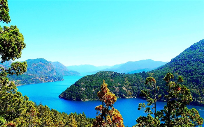 Lacar Lake provincia de Neuquen Argentina-naturaleza foto fondo de pantalla Vistas:21773