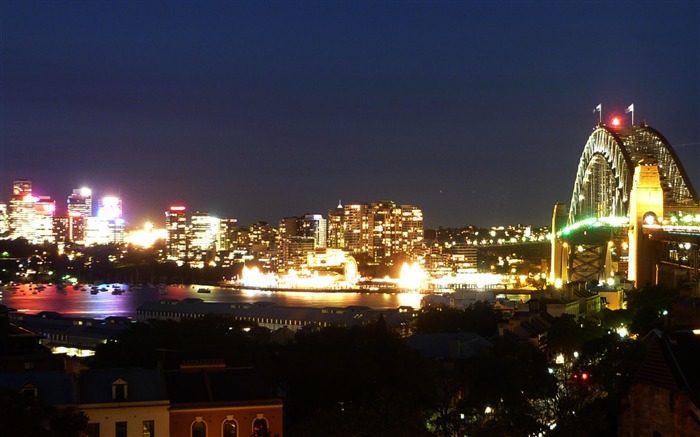 Sydney City Night Austrália - paisagens de paisagens arquitetônicas Visualizações:16428