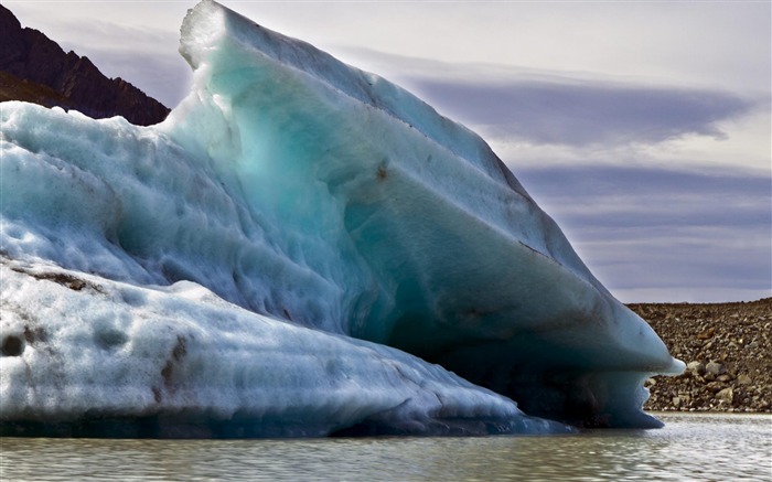 Tasman Glacier Mountain glacier en Nouvelle-Zélande-fond d'écran paysage naturel Vues:13198