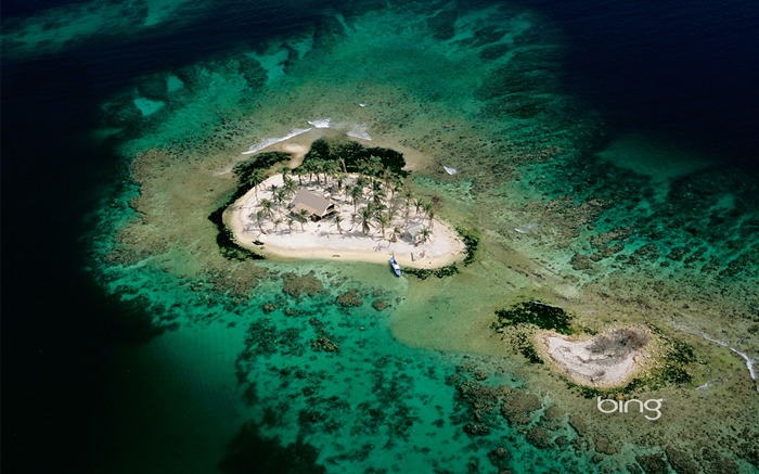 L'île des récifs coralliens au Honduras-Fond d'écran Bing Vues:43260