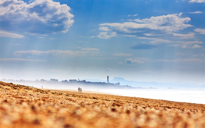 fondos de pantalla de niebla de playa Vistas:11439