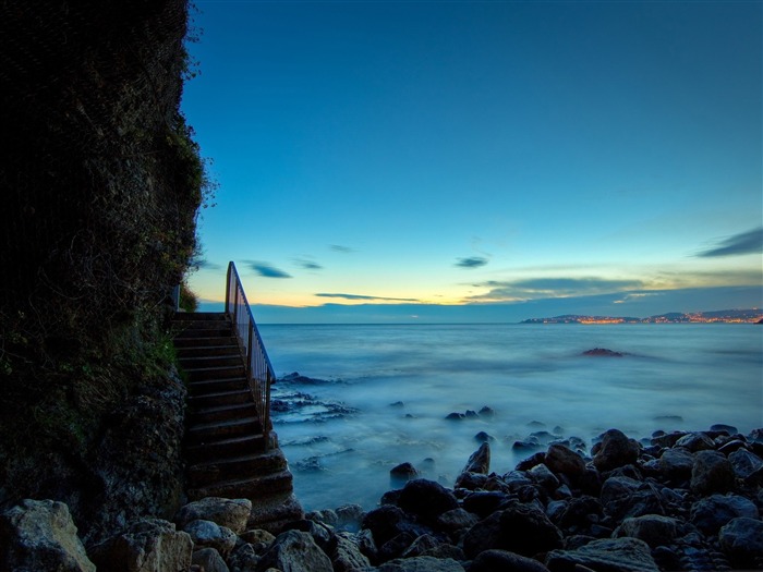 Escaleras de playa-Naturaleza Fondos de pantalla Vistas:15786