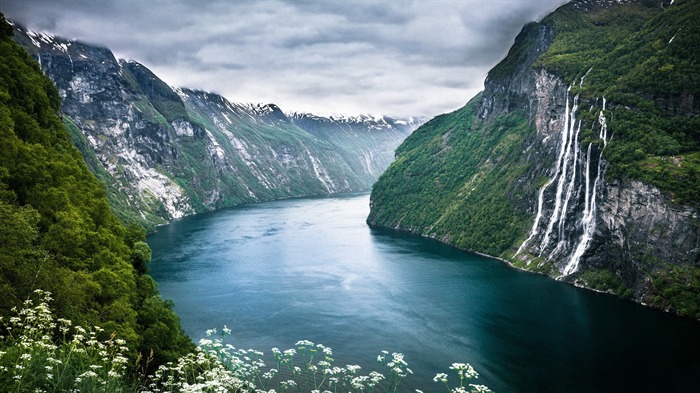 Norvège Geiranger-Fond d'écran paysage européen Vues:40149