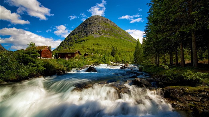 Norvège Valldal-Fond d'écran paysage européen Vues:29450