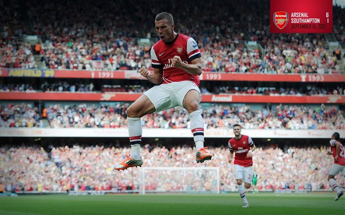 Arsenal 6-1 Southampton-Arsenal 2012-13 season wallpaper Visualizações:15068