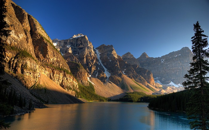 Amanecer en el fondo de pantalla de fotografía Mountains-Landscape Vistas:17665