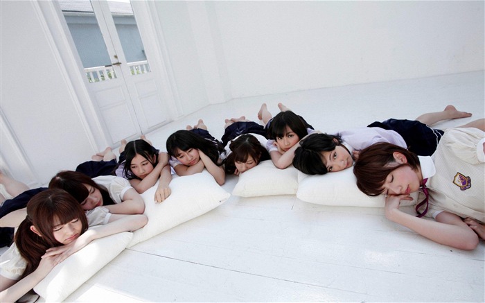 La combinaison populaire des Japonais beauté Nogizaka 46 HD photo fond d'écran Vues:12750