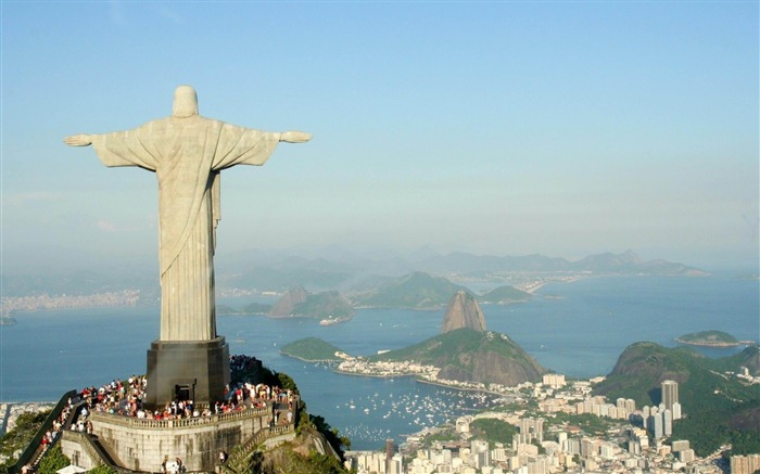 Rio De Janeiro au Brésil statue de Jésus-Fond d'écran paysage architectural Vues:63230