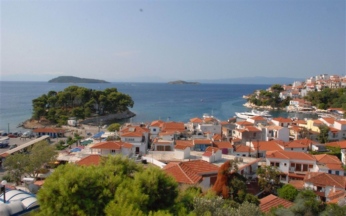 Skiathos Grèce-Fond d'écran paysage architectural Vues:13665