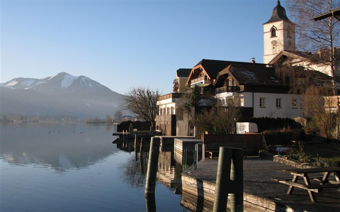 Wolfgangsee Autriche-Fond d'écran paysage architectural Vues:10649